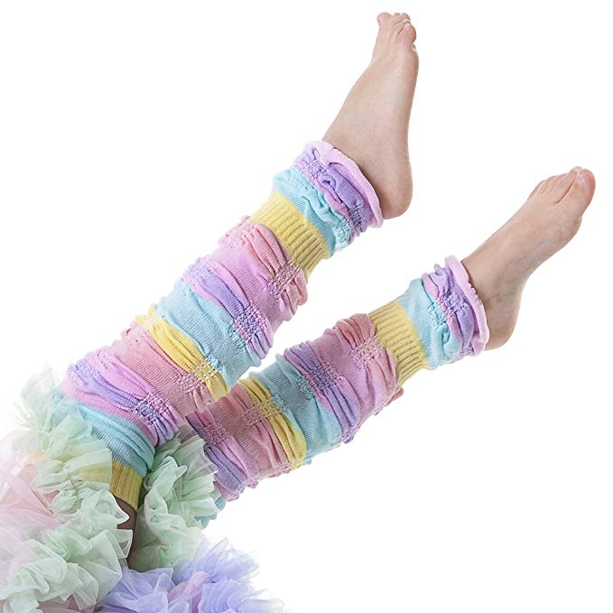 Huggalugs Baby & Toddler Girls Sherbet Stripe Legruffle Leg Warmers