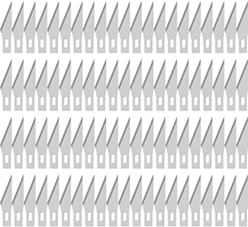 Exacto Knife Blades 100 Pack #11 Precision Knife Replacement Blades for Art and Craft Scrapbooking Supplies Caving Stencil