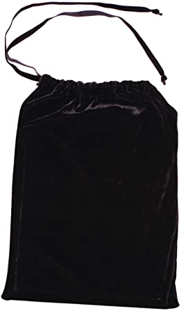 12 x 15 Drawstring Velvet Bag - Black