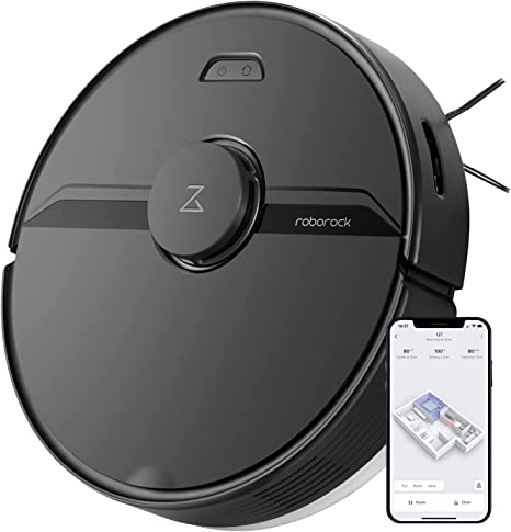 roborock Q7 Robot Vacuum and Mop, LiDAR Navigation, 2700Pa Suction, Multi-Level Mapping, 180mins Run-Time, Works with Alexa, Perfect for Hard Floors, Carpets, and Pet Hair (Black)