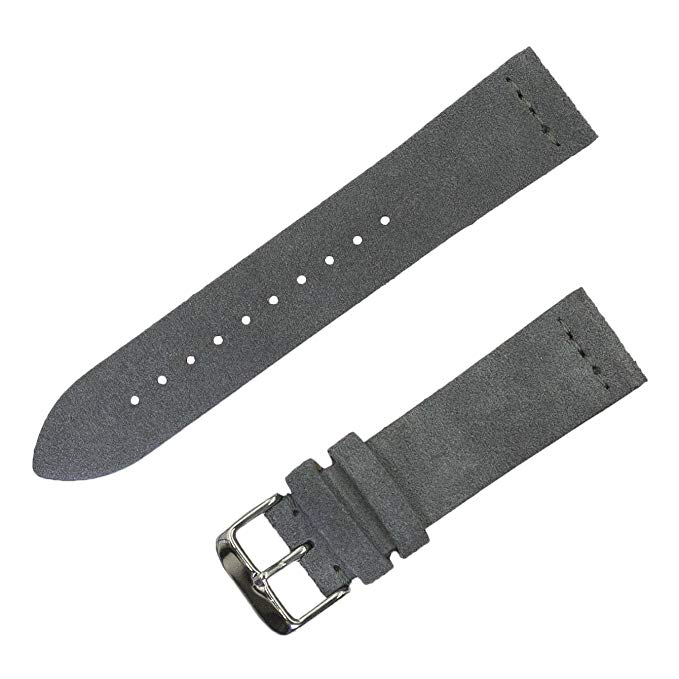 Benchmark Straps 18, 20 and 22mm Suede Watchband (Available in Multiple Colors)