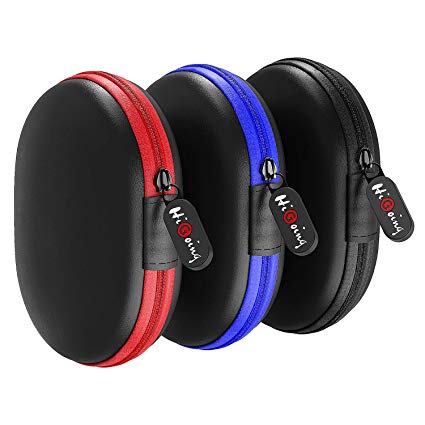 HiGoing Headphone Case, 3 Pieces Portable Protection EVA Hard Earpieces Case