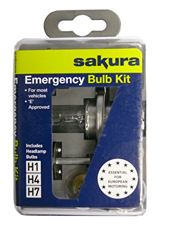 Sakura Emergency Bulb Kit - Fits Most Vehicles - 7 Bulbs 3 Fuses