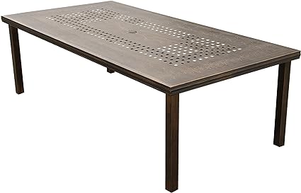 Oakland Living Modern Outdoor Mesh Aluminum Bronze 95-in Rectangle Large Patio Dining Table