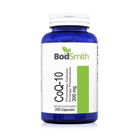 CoQ10 200mg per Capsule 200ct (6.5 Months Supply) High Absorption CoQ-10 Enzyme Ubiquinone Supplement Pills, Extra Antioxidant Coenzyme Q10 Vitamin Tablets for Healthy Blood Pressure & Heart