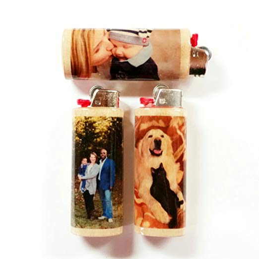 Custom Personalized Photo Image Lighter Case Holder Sleeve Cover Fits Bic Lighters