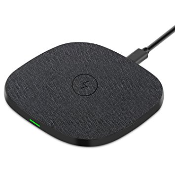 QI Wireless Charger for iPhone x/iPhone 8/iPhone 8 Plus, Qi Certified Ekoson Wireless Charging Pad with Anti-Slip fabric Base for Samsung Galaxy S9 / S9 , Note 8 / S8