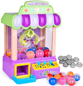 FunLittleToy Claw Machine with Light and Sounds, Electronic Claw Toy Grabber Machine for Kids Birthday Gifts, Xmas Gifts