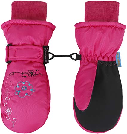 SimpliKids Children's Winter Thinsulate Insulated Waterproof Ski Mittens,Animal