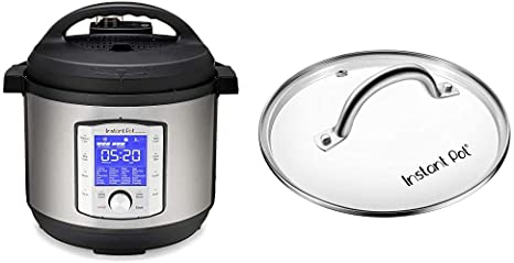 Instant Pot Duo Evo Plus 9-in-1 Electric Pressure Cooker, Sterilizer, Slow Cooker, Rice Cooker, Grain Maker, 8 Quart, 10 Programs & Tempered Glass lid, Clear 10 Inch (26 cm) 8 Quart