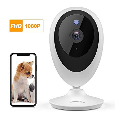 Baby Monitor, Wireless WiFi Home Security System 1080P FHD Wansview for Elder and Pet Camera with Motion Detection, 2 Way Audio, Works with Alexa, TF Card and Cloud Available K5