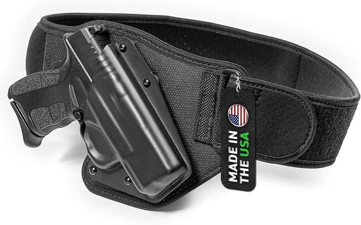 Alien Gear Low-Pro Belly Band Holster - Custom Molded Firearm Fit - Concealed Carry - Neoprene Comfort - Adjustable Retention - Secure Fit - Comfortable Belly Holster for Men & Women - Right Hand