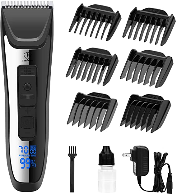 CEENWES Hair Clippers for Men Professional Hair trimmer Grooming Haircut Kit Beard Trimmer with LED Display Quiet Rechargeable Beard Grooming Kit