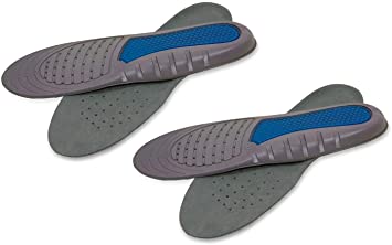 Amazon Brand - Solimo Work Gel Insoles, Women's Size 6-10 (2 Pairs)