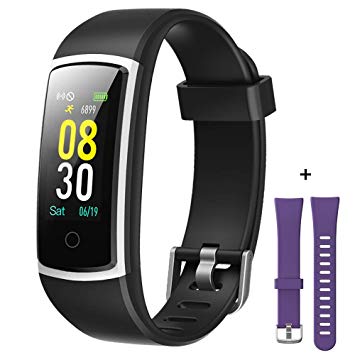 YAMAY Fitness Tracker with Blood Pressure Monitor Heart Rate Monitor,IP68 Waterproof Activity Tracker 14 Mode Smart Watch with Step Counter Sleep Tracker,Fitness Watch for Women Men Kids 2019 Version