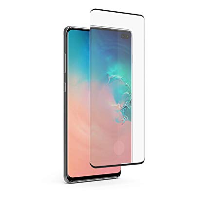 PureGear for Samsung Galaxy S10  Tempered Glass Screen Protector with Fingerprint Sensor Ready Cutout, Self Alignment Tray, Touch and Swipe Precision, Premium Protection Guard, Case Friendly