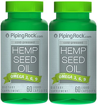 Hemp Seed Oil 700 mg 2 Bottles x 60 Softgels