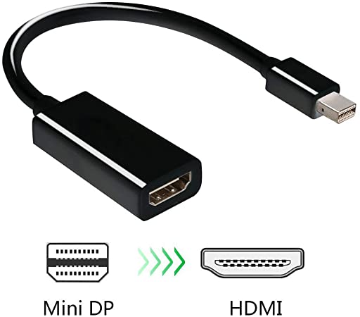 Mini DisplayPort to HDMI Adapter, GANA 1080P Mini DP to HDMI/Thunderbolt to HDMI Converter for MacBook Air/Pro, Microsoft Surface Pro 3/4, Mac Mini, etc