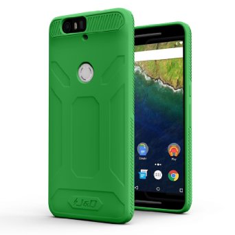 J&D TPU Rubber Jelly Shock Resistant Protective Slim Case for Nexus 6P - Green