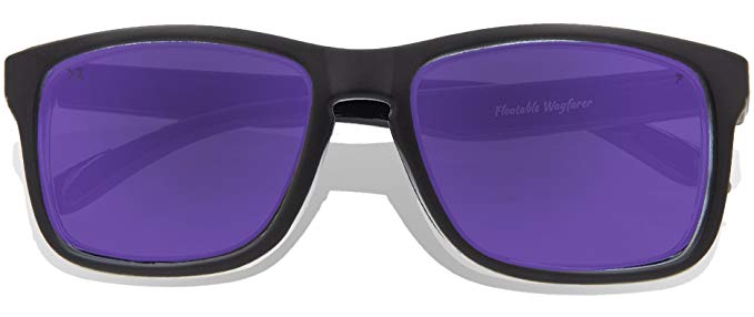 Floating Sunglasses - Polarized Floatable Wayfarer Shades by KZ Gear - UV400 Lenses - Shades that Float - Modern Floatable