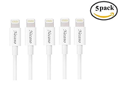 iPhone 6 charger, Necano 5pack 3FT Lightning to 8 Pin USB Charging Cable Cord Syncing and Charging for iPhone 6/6s/6 plus/6s plus, 5c/5s/5/SE, iPad Air/Mini, iPod Nano/Touch