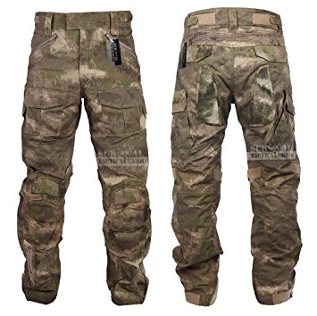 Tactical Combat Pant Hiking Hunting Airsoft SWAT Military Camo Army Trousers Wearproof Ripstop Pants with Knee Pads