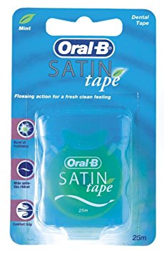 Oral-B Fresh Mint Satin Dental Tape 27 yd (Pack of 6)