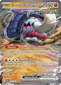 Pokemon – Great Tusk ex 053/091 - Paldean Fates – Double Rare – Holo Foil Card