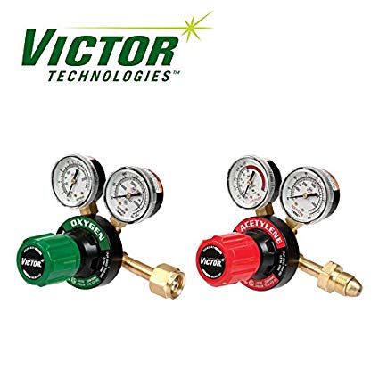 Set of Genuine Victor Oxygen & Acetylene Regulators, Medium Duty, Brand New