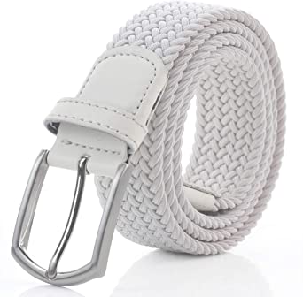 Weifert Men's Stretch Woven 1.3"Wide Elastic Braided Belts