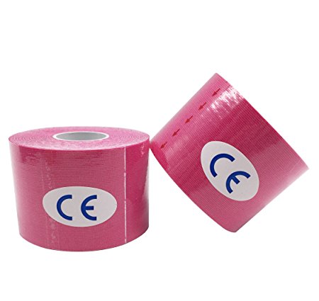2-Pack K Tape, Sport Kinesiology Tape 2"inx16.5'ft Olympic Grade, Un-Cut by ZOND