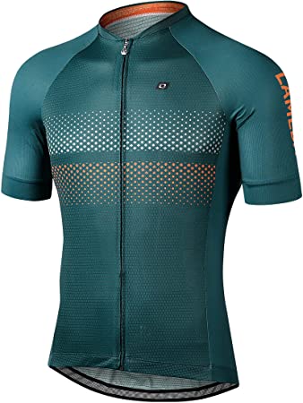 LAMEDA Men's Cycling Jersey Short Sleeve Mountain Bike Shirt Bicycle Clothing Breatable Lightweight