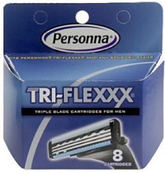 Personna Tri-flexxx Cartridges - For all Gillette Sensor and Personna Tri-flexxx Razors 6 pack