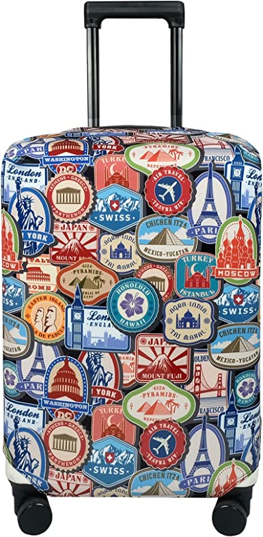 Explore Land Travel Luggage Cover Suitcase Protector Fits 18-32 Inch Luggage