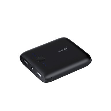 AUKEY Pocket 10000mAh Portable Charger with AiPower, Dual USB 3.1A Output for iPhone, iPad, Samsung Galaxy and More