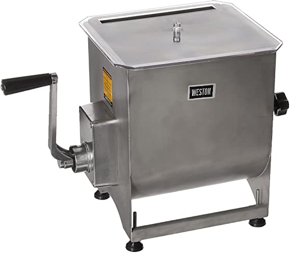 Weston Stainless Steel Meat Mixer, 44-Pound Capacity (36-2001-W), Removable Mixing Paddles