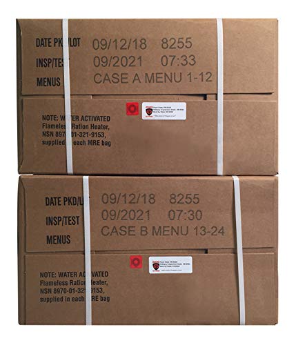 Ozark Outdoorz 09/2018 Pack, 09/2021 Inspection US Military MRE A OR B Case (A and B Case)