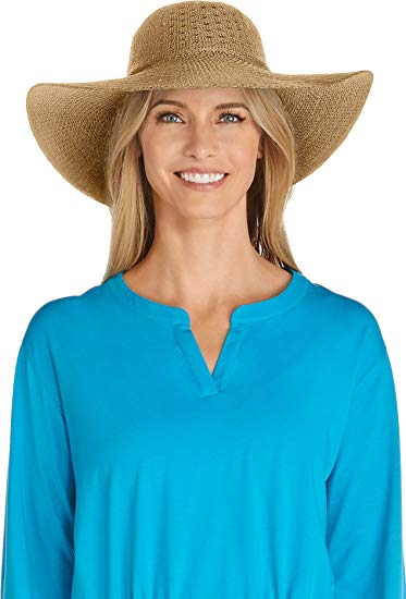 Coolibar UPF 50  Women's Packable Wide Brim Hat - Sun Protective