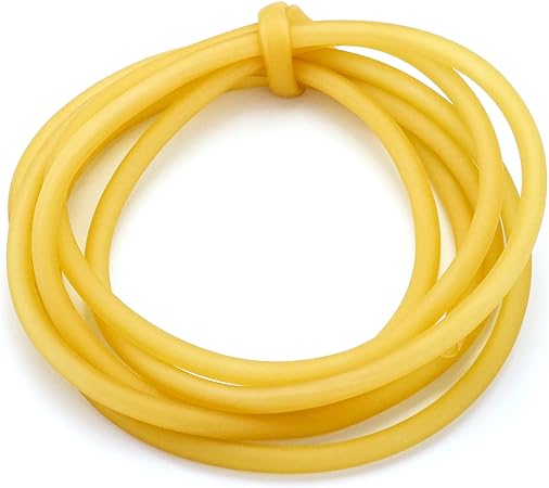 QWORK 10FT 3/8" OD 1/4" ID Natural Latex Rubber Tubing Surgical Tube for Home, Hospital, Laboratory