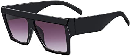 MEETSUN Oversized Flat Top Sunglasses for Women Men Square Designer Fashion Shades