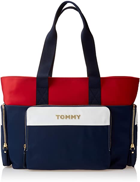 Tommy Hilfiger Women's Ellie Tote, Navy/Red/White