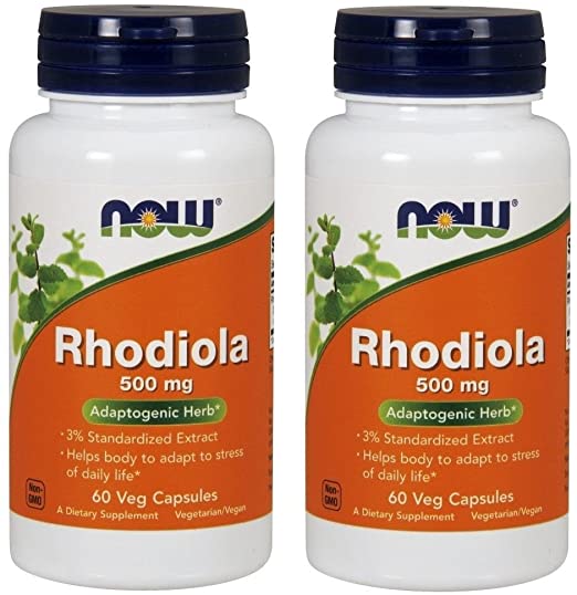 Rhodiola Adaptogenic Herb 500mg 60 Veg Capsules(Two Pack)