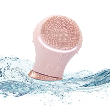 SENSSE Silicone Facial Cleansing and Exfoliating Brush | Radiant Youthful Skin in 7 Days | Waterproof Face Massager Acne Remover Tool - 60 Day Risk Free
