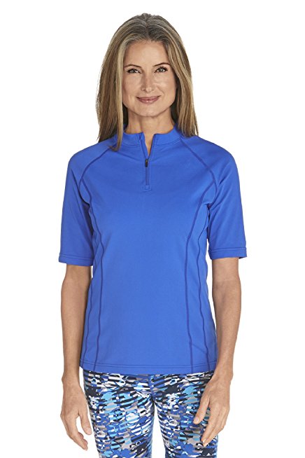 Coolibar UPF 50  Women's Short Sleeve Rash Guard - Sun Protective