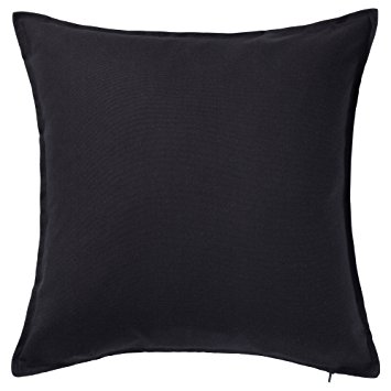 Ikea Pillow Cover Cushion Sleeve 20'' X 20" Cotton Black Gurli