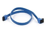 Monoprice 18-Inch SATA III 60 Gbps Cable with Locking Latch and 90-Degree Plug - Blue