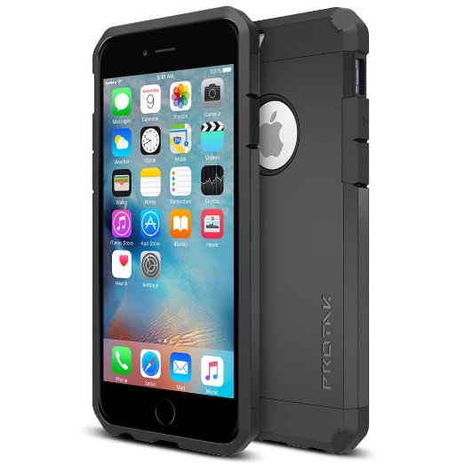 iPhone 6S Case  Trianium Protak Series Premium Protective iPhone 6 Case Cover Black Dual Layer  Shock-Absorbing Hard Bumper Cases for Apple iPhone 6  iPhone 6S 20142015Lifetime Warranty