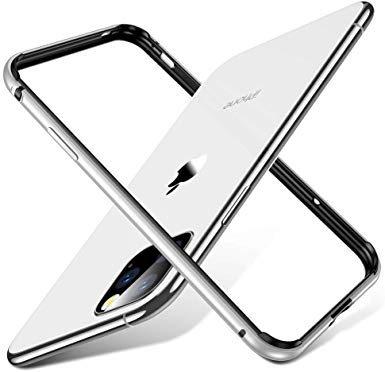 ESR Bumper Case Compatible for iPhone 11 Pro Max, Metal Frame Armor with Soft Inner Bumper [Zero Signal Interference] [Raised Edge Protection] for iPhone 11 Pro Max 6.5"(2019), Silver