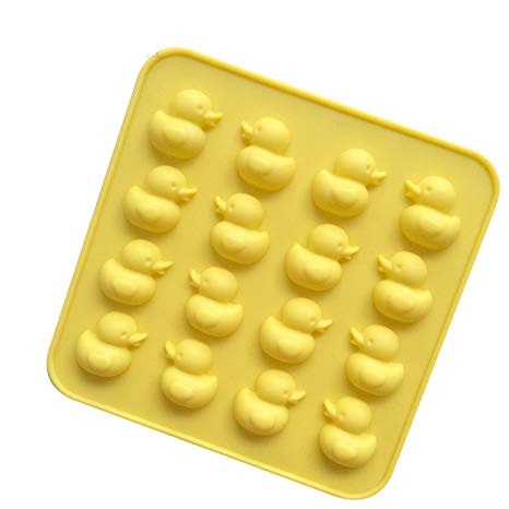 Always Your Chef 16-Cavity Silicone Yellow Duck Chocolate Candy Making Molds Jello Gummy Handmade Soap Mold