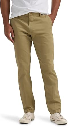 Lee Mens Extreme Motion Flat Front Slim Straight Pant